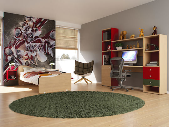 Σετ Παιδικού Δωματίου Κόκκινο 4τμχ