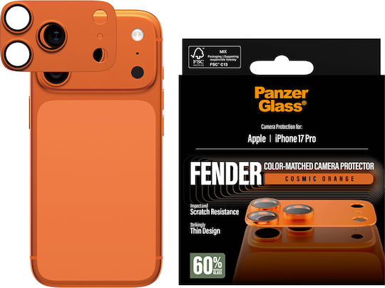 PanzerGlass Fender Mobile Camera Protector Metal Frame Orange For iPhone 17 Pro