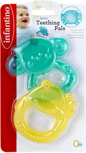 Infantino Safari Teether Ring for Teething BPA Free for 18 Months Plus 2 Pieces