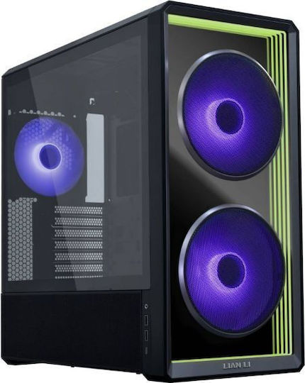 Lian Li Lancool 217 INF Gaming Midi Tower Κουτί Υπολογιστή με Πλαϊνό Παράθυρο και ARGB Φωτισμό Μαύρο