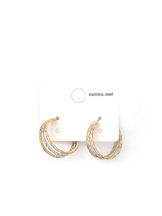 Earrings Hoops Triple Twisted Design Jn-s139-30...