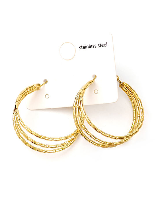 Earrings Hoops Triple Twisted Design Jn-s139-35...