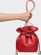 Bombonera Leder Damentasche Schultertasche Rot