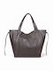 Leather Women's Shopper Bag Brown