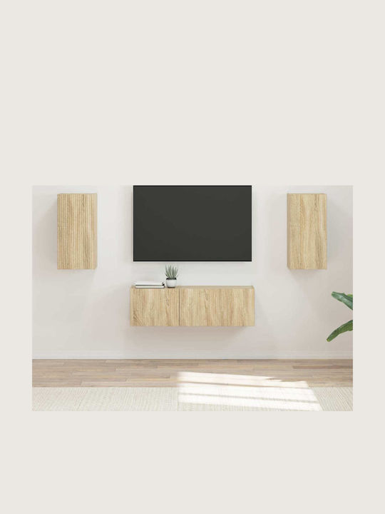 Living Room TV Unit with Showcase & Lighting So...