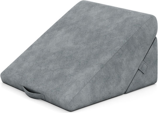 Costway Wedge Pillow with Memory Foam 58x50.5x36cm Gray HU10733GR