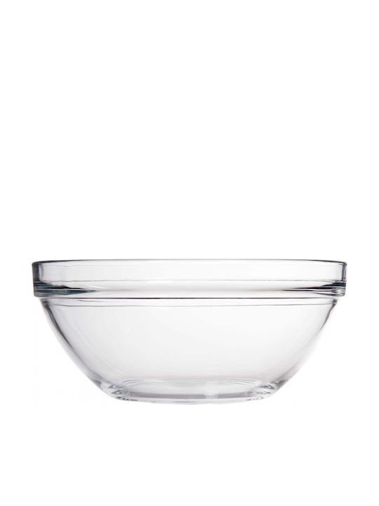 Cok Spain Glass Salad Bowl Transparent 20x20cm 6pcs