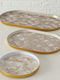 MSA Metallic Oval Decorative Tray 18.5x18.5x2cm 3pcs