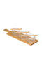 Atmosphera Clearoak Glass Dessert Tower Stand 3 Slots with Base Brown Ø13xY13cm P6.5xL46xH13cm 4 Pieces