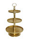 InTheBox Metallic Dessert Tower Stand with 3 Tiers Stage Gold