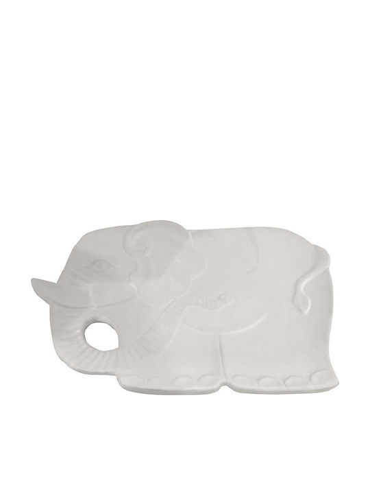 Espiel Round Ceramic Decorative Platter Elephan...