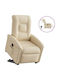 Relaxsessel mit Fußhocker Cream 77x91.5x96cm