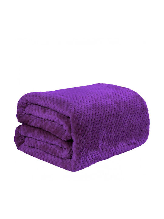 Ehome Fleece Decke Übergröße 220x240cm Lila 11 ...