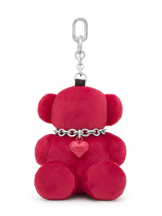 Tous Llavero Bold Bear Velvet Keychain Red 8433513535608