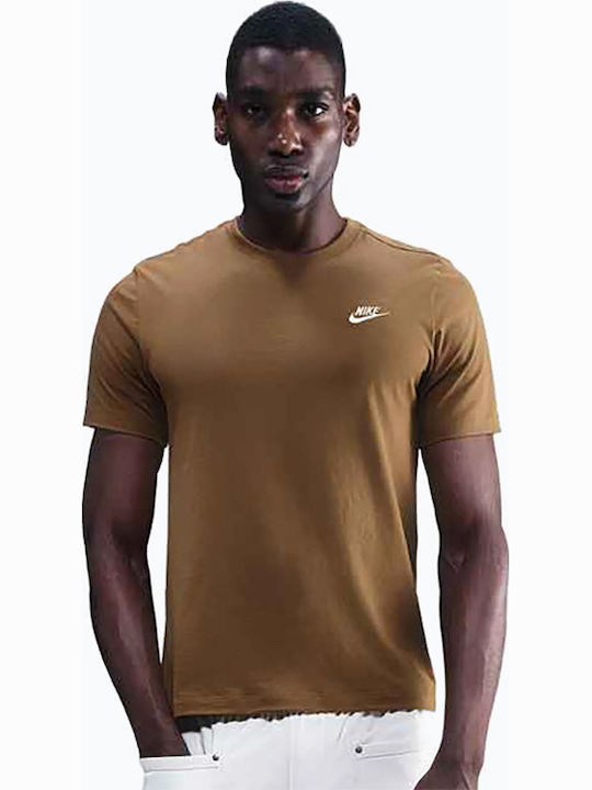 Nike Sportswear Club Αθλητικό T-shirt Καφέ