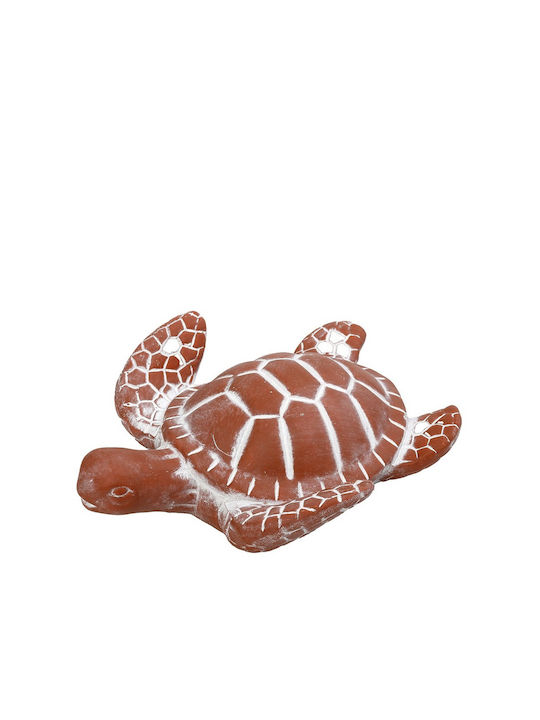 Espiel Decorative Turtle made of Ceramic in Teracotta 22.5x19x7cm 1pcs