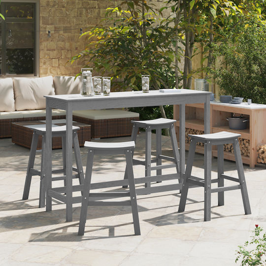 Stool for Bar Outdoor Light Grey 52x43x73.5cm