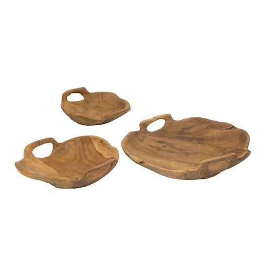Artekko Woody Bol Decorativ Lemn Bej 1buc