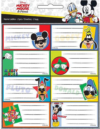 Gim Mickey and Friends Notebook Etiketten 16 Stück