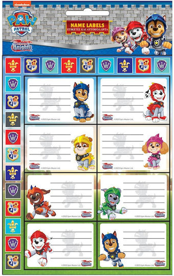Gim Hot Stamping Paw Patrol Notebook Labels 8 Pieces