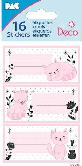 Global Gift Ετικέτες Τετραδίων 7x3.3cm 16τμχ Cats
