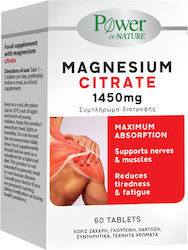 Power Health Magnesium Citrate 1450mg 60 ταμπλέτες Power Health Magnesium Citrate 1450mg 60 ταμπλέτες