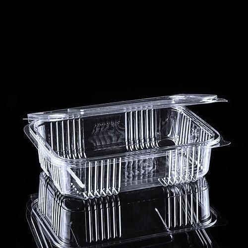 Lux Plast Πλαστικό Σκεύος μιας Χρήσης PET με Ενσωματωμένο Καπάκι και Χωρητικότητα 750ml Διάφανο 50τμχ