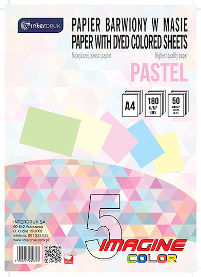 interDRUK Χαρτόνι Pastel A4 10 Φύλλα