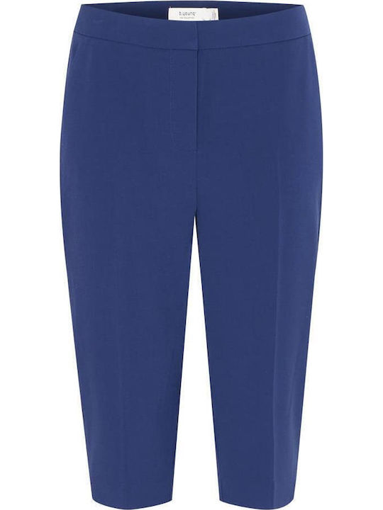 Dama Tesatura Capri Pantaloni Albastru