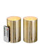 Artekko Christmas Glass Gold Candle 12.7x7.6cm