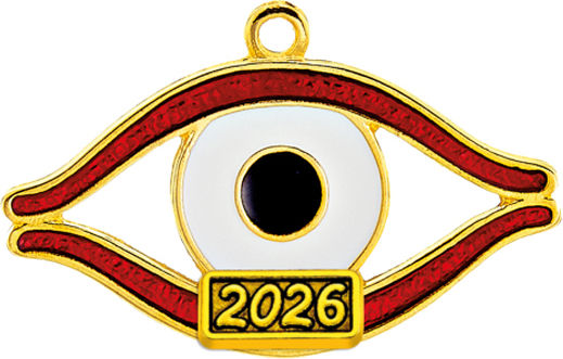 Metal Decorative Eye Gold 4.5x2.5cm M2026/11387