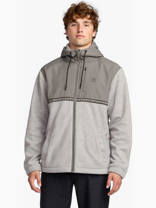 Boundary Ανδρική Ζακέτα Fleece με Κουκούλα Grey Heather