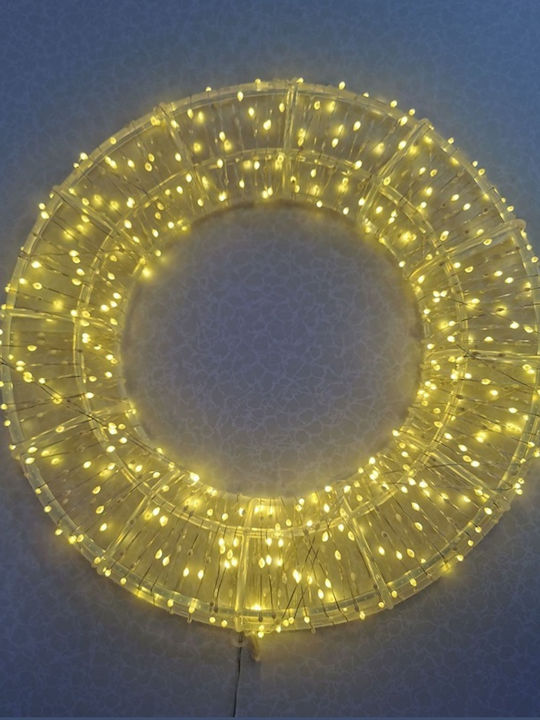 Weihnachtsdekoration Metallisch Kranz Beleuchtet mit Durchmesser 45cm.