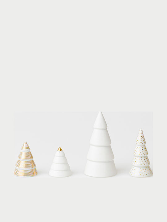 Raeder Σετ 4 Πορσελάνινα Δεντράκια "fir Tree" Gold
