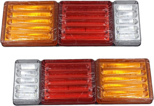 Set Led Truck Rear 24v Brake Turn Reverse Lights 2 Pieces Tg-5249 Oem