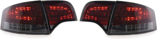 Πίσω Φανάρια Led Audi A4 Sedan 8e Μαύρο Κόκκινο 2 Τμχ