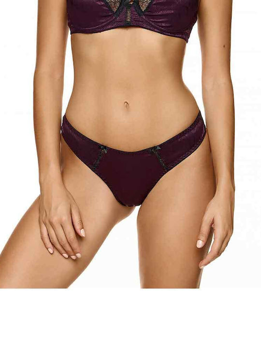 Women's Brazil with Lace Burgundy