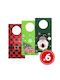 Set Weihnachtliche Flaschenhalter Weiß L16.5xB8xD3.7cm. 6Stück