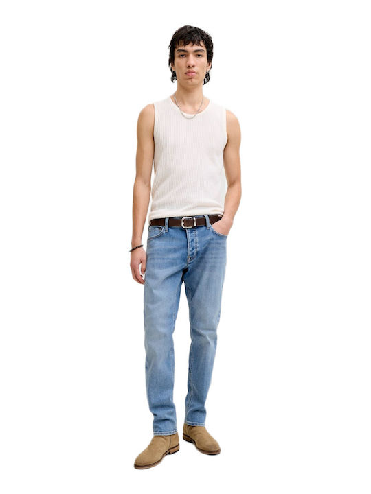 Men's Elastic Light Blue Jeans Pants