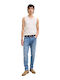 Men's Elastic Light Blue Jeans Pants