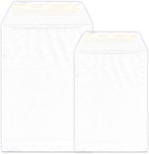 Salko Paper Set de plicuri Corespondență cu Autocolant 250buc 25x35.3cm în Alb Culoare 4553