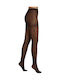 Celestino Women's Pantyhose Leopard 40 Den Black