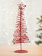 Ornament De Crăciun Copac De Crăciun Metalic 28 Cm Roșu