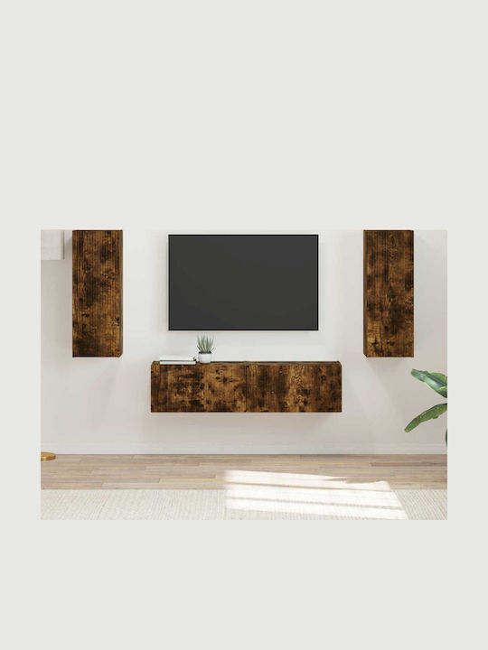 Living Room TV Unit Smoked Oak L30xW31xH80cm