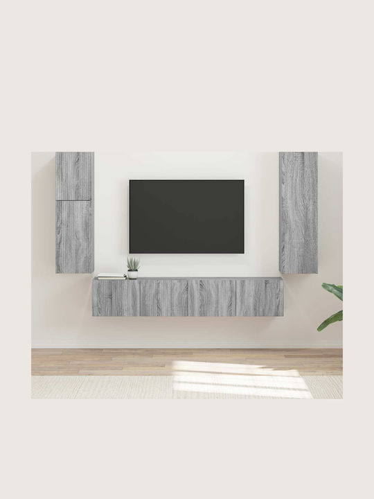 Living Room TV Unit Gray Sonoma L30xW31xH100cm
