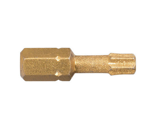 Biți Diamond Tin Impact 1/4'' Din Iso 1173 Formă C 6.3 Torx Profil L 25 Mărime Tx 20