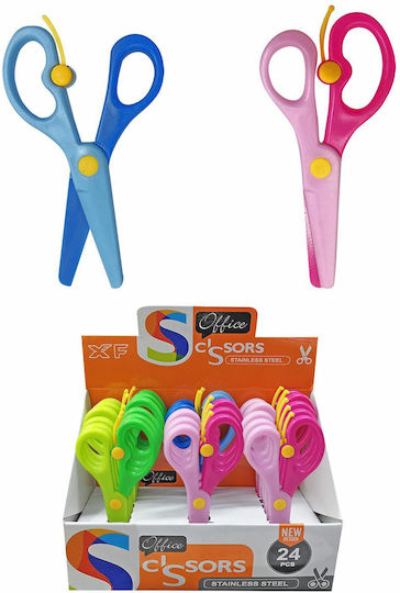 Justnote Children's Scissors for Crafts 14cm with Plastic Blade (Μiscellaneous colours) 24pcs