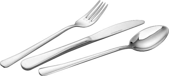 GTSA Θάλεια Σετ Κουτάλια Φαγητού Ανοξείδωτα Ασημί 12τμχ