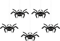 PartyDeco Κρεμαστό Διακοσμητικό για Party Halloween σε Μαύρο χρώμα 6τμχ 17εκ.