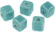 Ceramic Bead Turquoise Cube 8.5mm 10pcs